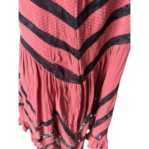 Free People Voile And Lace Trapeze Burnt Orange Slip Size S - Picture 7 of 9